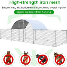 Chicken Coop Run Dome Walk-in Metal Chicken Cage product image