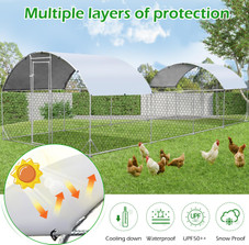 196 Sq.Ft Large Dome Walk-in Metal Chicken Cage product image