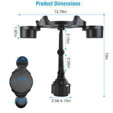 3-in-1 Car Cup Holder Expander product image