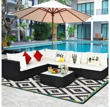 Rattan 7-Piece Outdoor Patio Sectional Sofa product image