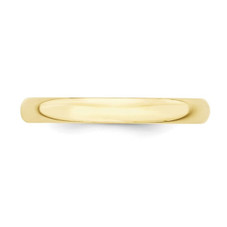 Ladies 10K Yellow Gold 3mm Polished Wedding Band Ring product image