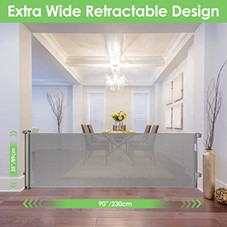 90" Extra Wide Retractable Baby Gate product image