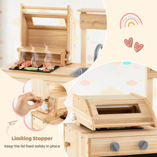Wooden Barbecue Grill Playset with Play Food Grilling Tools & Accessories product image