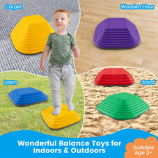 6-Piece Kids Stepping Stone Square Balance Blocks for Indoor/Outdoor product image