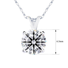 1 Carat Real Diamond Solitaire Necklace In 14K Gold product image