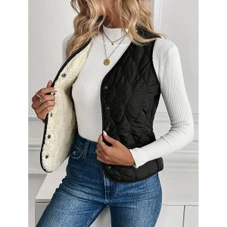 Women's V‑Neck Sleeveless Puffer Vest product image