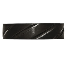 6mm Mens' Black Plated Titanium Swirl Design Band Ring product image
