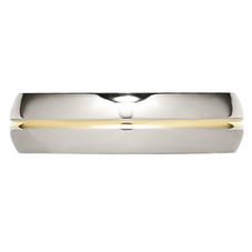 6mm Men's Chisel Titanium Yellow Plated Wedding Band Ring product image