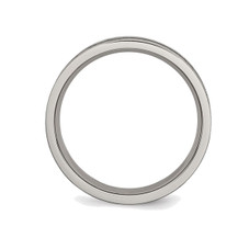 6mm Men's Titanium Satin Black Enamel Brushed Wedding Band Ring product image