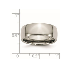 8mm Men's Chisel Comfort Fit Titanium Wedding Band Ring product image