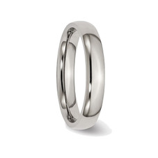 Unisex 4mm Chisel Comfort Fit Titanium Wedding Band product image