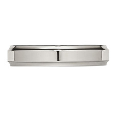 5mm Men's Comfort Fit Ridged Edge Titanium Wedding Band Ring product image