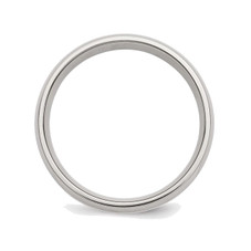 6mm Men's Chisel Comfort Fit Wedding Band Ring with Silver Inlay product image