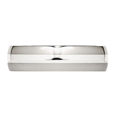 6mm Men's Chisel Comfort Fit Wedding Band Ring with Silver Inlay product image
