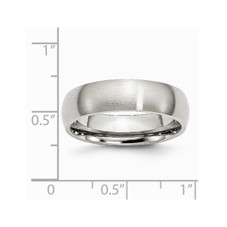 6mm Men's Chisel Stainless Steel Comfort Fit Wedding Band Ring product image
