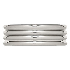 8mm Chisel Stainless Steel Grooved Comfort Fit Wedding Band Ring product image