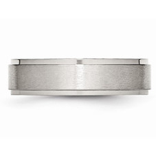 6mm Men's Chisel Satin Stainless Steel Comfort Fit Wedding Band Ring  product image