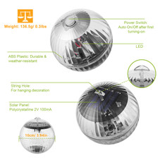 7-Color Solar Floating Ball Light product image