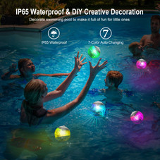 7-Color Solar Floating Ball Light product image