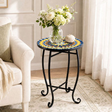 Metal Mosaic Patio Side Table  product image