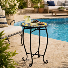 Metal Mosaic Patio Side Table  product image