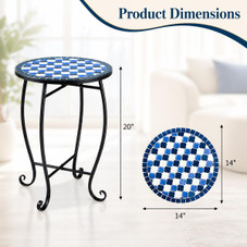 Metal Mosaic Patio Side Table  product image