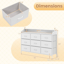 LED Fabric Drawer Dresser  product image