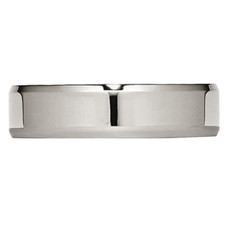 6mm Unisex Chisel Comfort Fit Titanium Wedding Band Ring  product image
