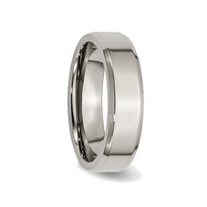 6mm Unisex Chisel Comfort Fit Titanium Wedding Band Ring  product image