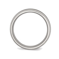 8mm Men's Chisel Stainless Steel and Carbon Fiber Wedding Band Ring product image