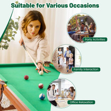Folding Pool Table Set with Foldable Legs and Adjustable Foot Levelers product image