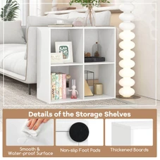 4-Cube Open Bookshelf with Anti-Tip Kits and Non-Slip Footpads product image