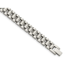 8.5" Stainless Steel Men's Brushed and Polished Bracelet product image