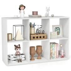 6-Cube Open Bookshelf with Anti-Tip Kits and Non-Slip Footpads product image