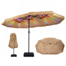 Double-Sided Thatched Tiki Patio Umbrella product image