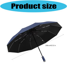 Automatic Folding Umbrella with LED Flashlight Handle product image