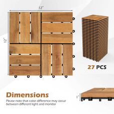 Acacia Wood Interlocking Deck Tiles (12-54 Pieces)  product image