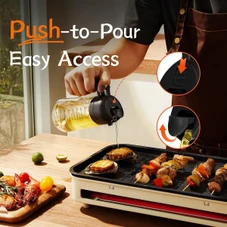2 In 1 Glass Oil Dispenser Bottle product image