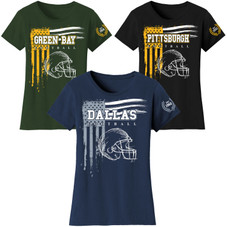Women's Vintage USA Flag Football T-Shirt product image