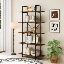 5-Tier 62" Tall Vintage Industrial Bookcase product image