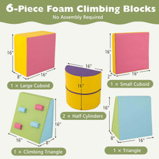 6-Piece Foam Climbing Blocks product image