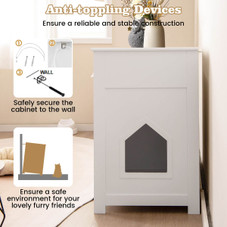 Cat Litter Box Enclosure with Double-Door Cabinet  product image