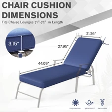 Outdoor Chaise Lounge Cushions (Set of 2) product image