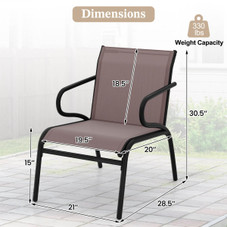 Patio Chairs with Breathable Fabric and Metal Frame (Set of 2, 4 or 6) product image