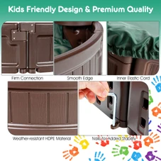 Wooden Sandbox with Built-in Edge Seats product image