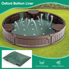 Wooden Sandbox with Built-in Edge Seats product image