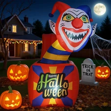 5-Foot Inflatable Halloween Clown  product image