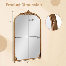 Vintage Baroque Arched Mirror product image