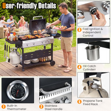 5-Burner Propane Gas Grill and Griddle Combo product image