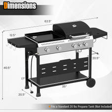 5-Burner Propane Gas Grill and Griddle Combo product image